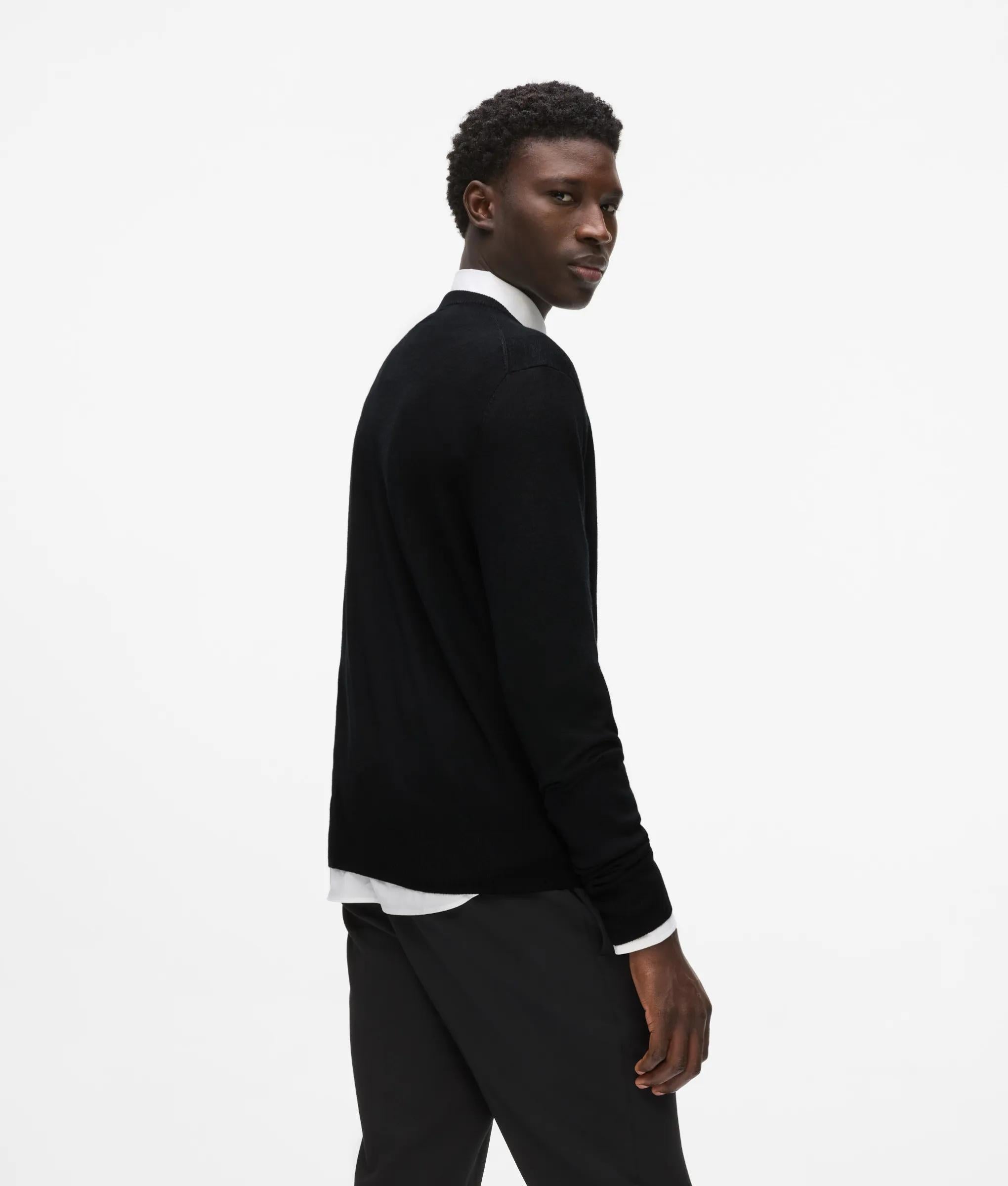 Merinoswol sweater met ronde hals