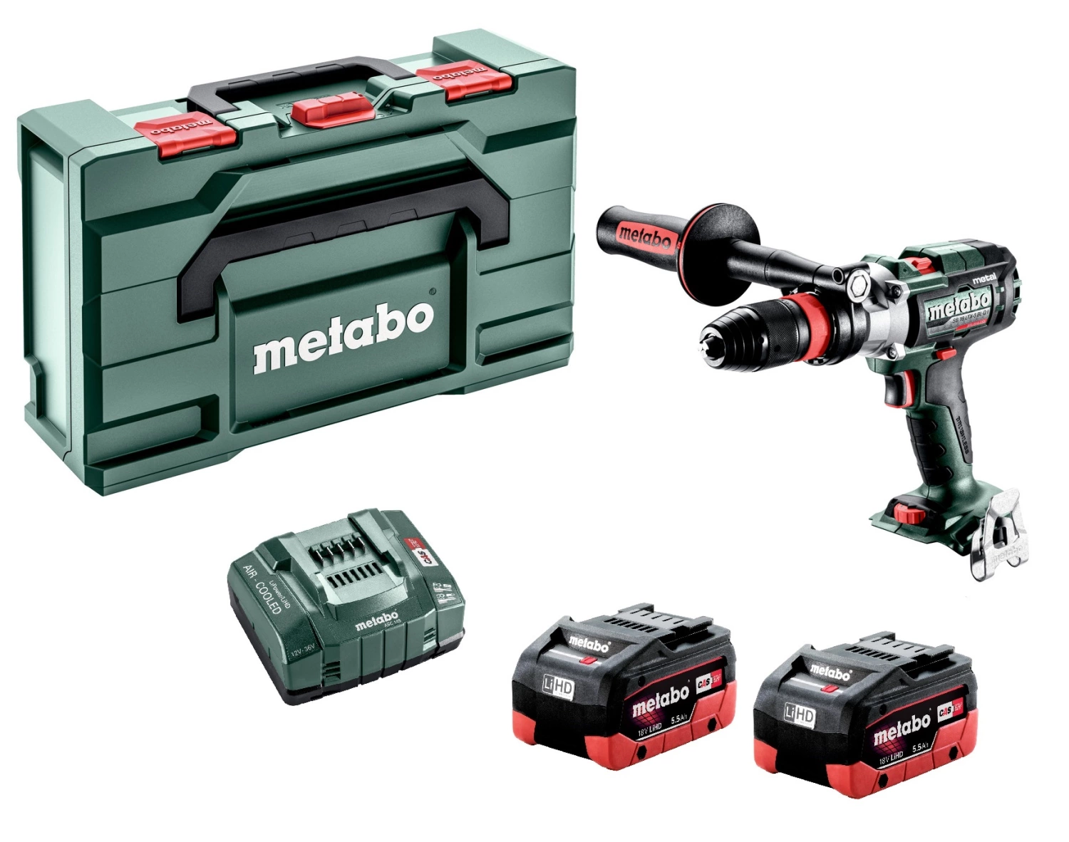 Metabo SB 18 LTX-3 BL Q I Metal 18V LiHD accu klopboormachine set (2x 5.5Ah) in Metabox - 130Nm - 68mm