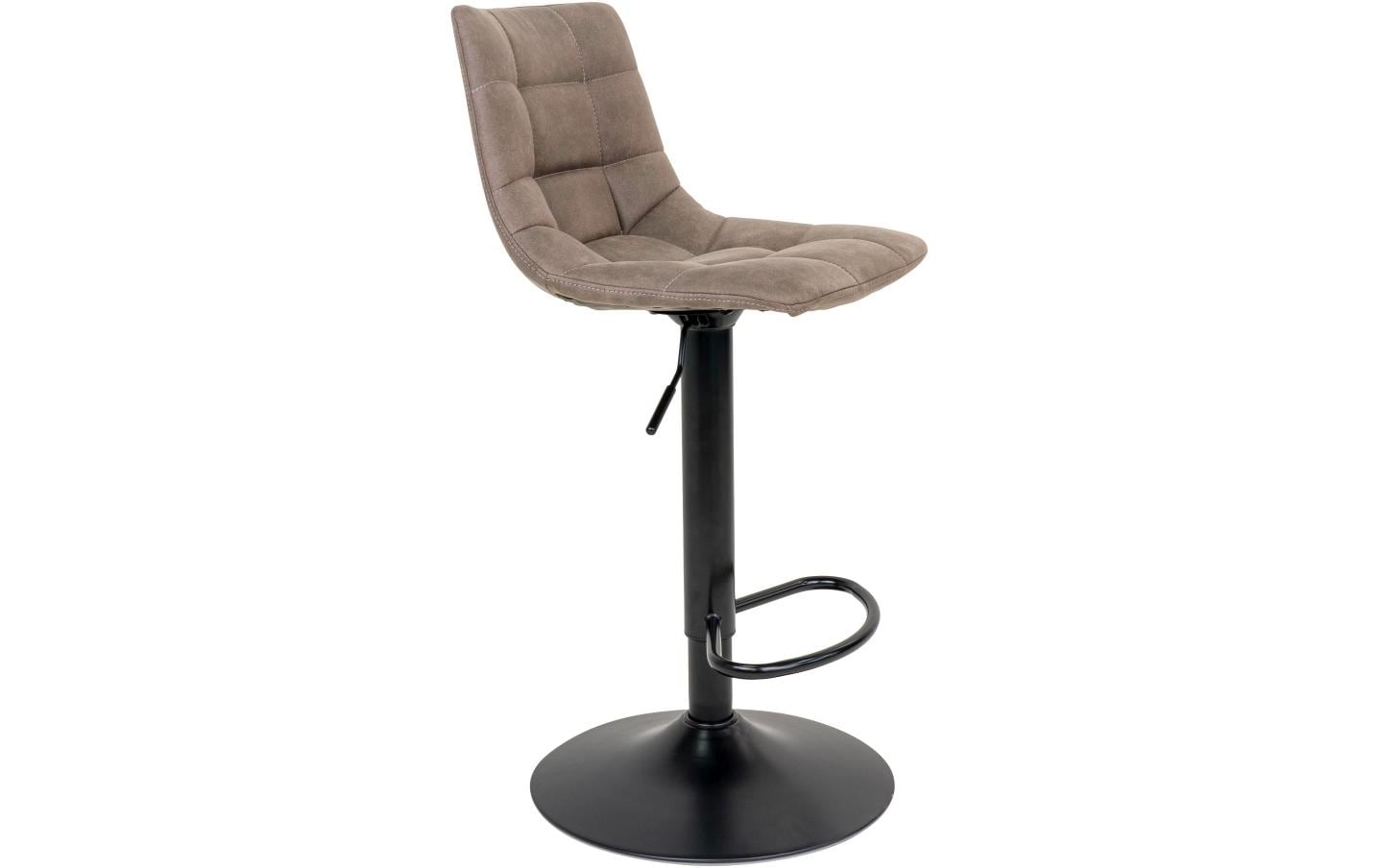 Barhocker Middelfart 2 Stück, 86 x 55 cm, Aschbraun/Schwarz<br>Barstühle mit Fussstütze