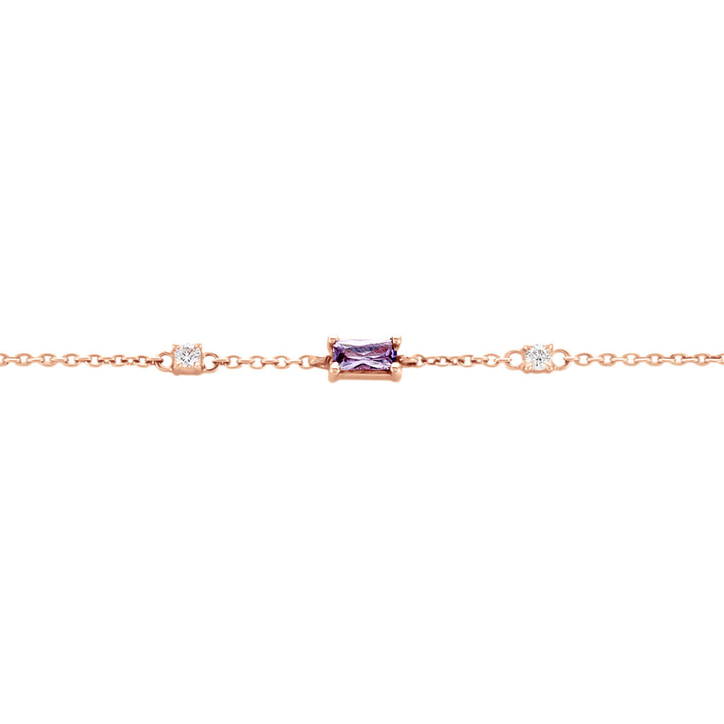 Bracelet Purple Mood Argent Rose Oxyde De Zirconium