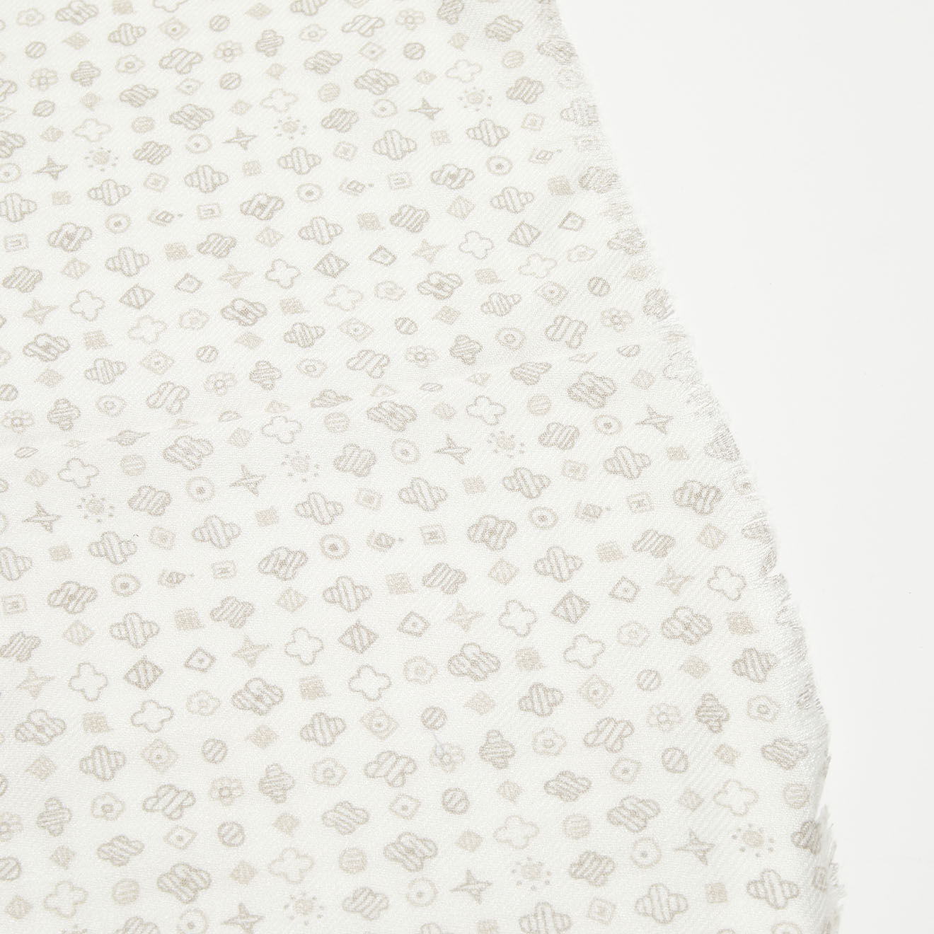 Hackett London Chèche en Laine mélangée imprimé écru - 180x50 cm