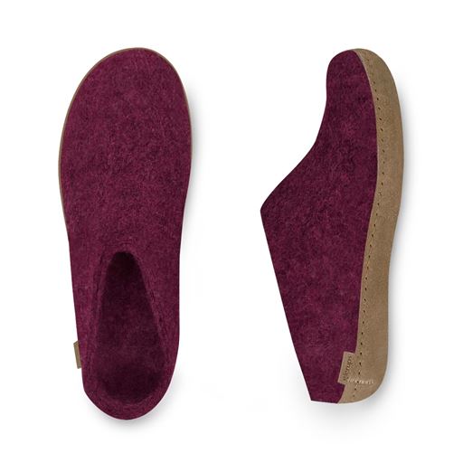 Glerups Slip-on Hjemmesko, Cranberry, 40