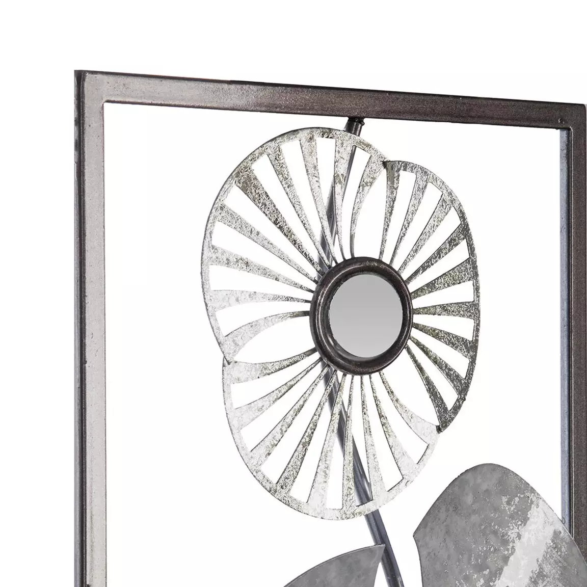 Décoration murale en métal (H61 cm) Flora Argent