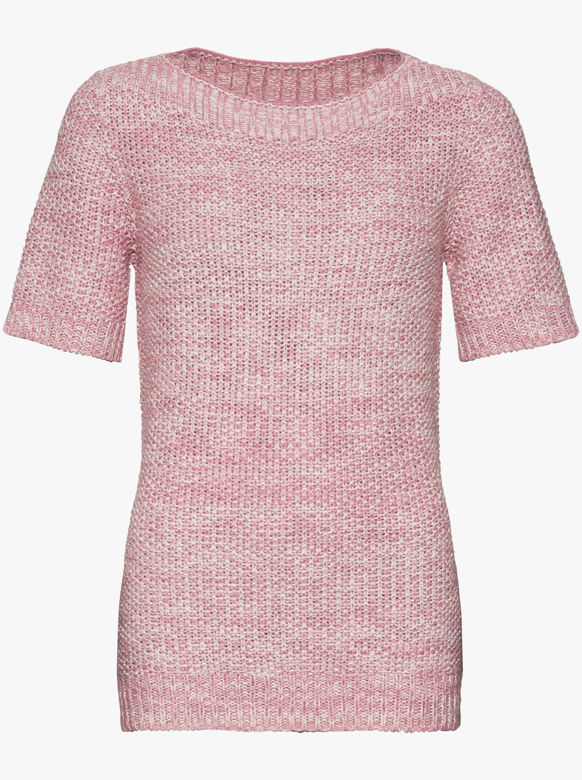 Kurzarmpullover mit Glanzgarnen