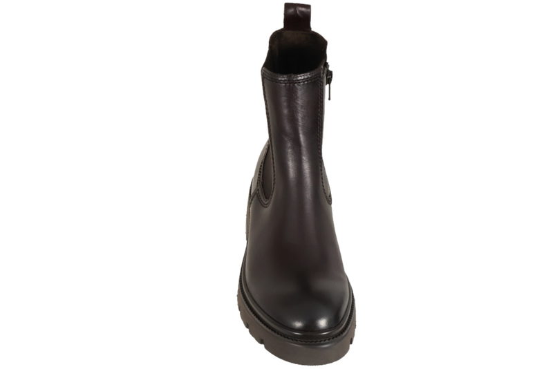 GABOR KORT STØVLE I MØRKEBRUNT GLAT SKIND
