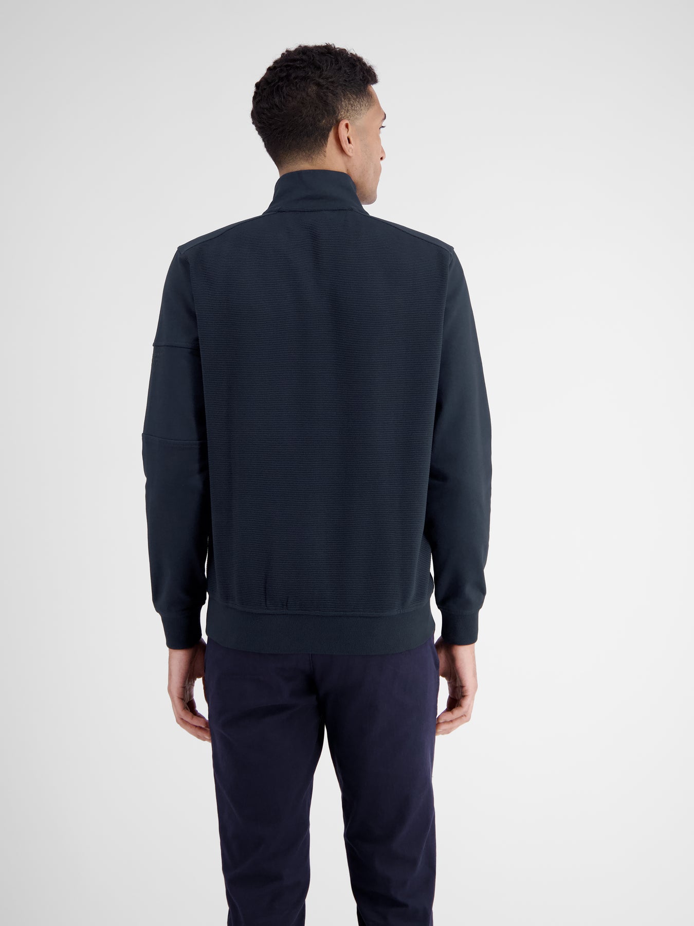 Herren Sweatjacke in Struktur-Baumwollqualität