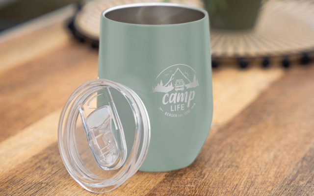 Camplife Edelstahl Thermo-Trinkbecher mit Deckel 360 ml
