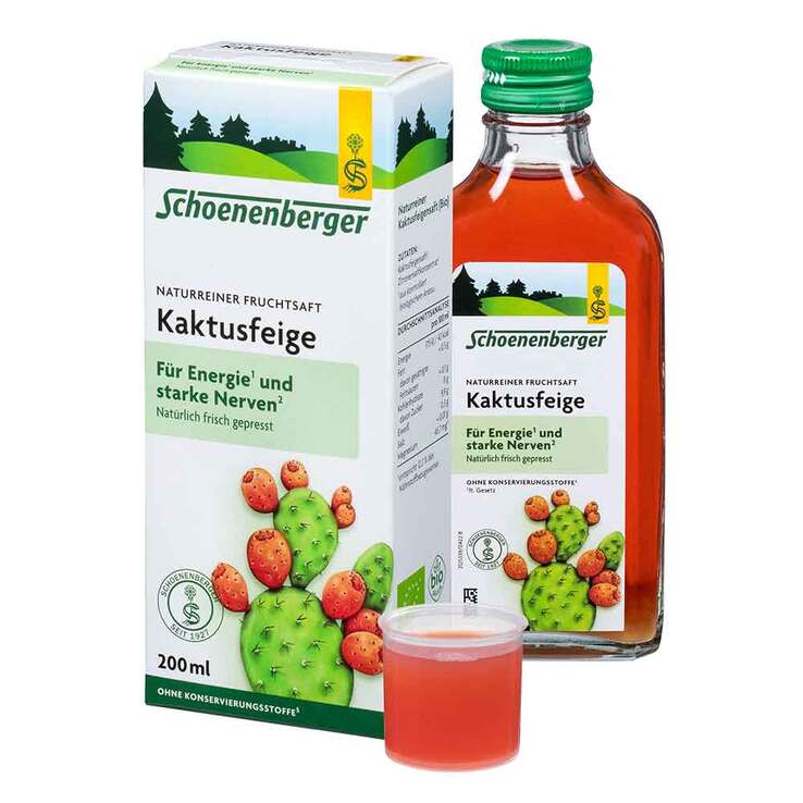 Kaktusfeige Saft bio Schoenenberger, 200 ml