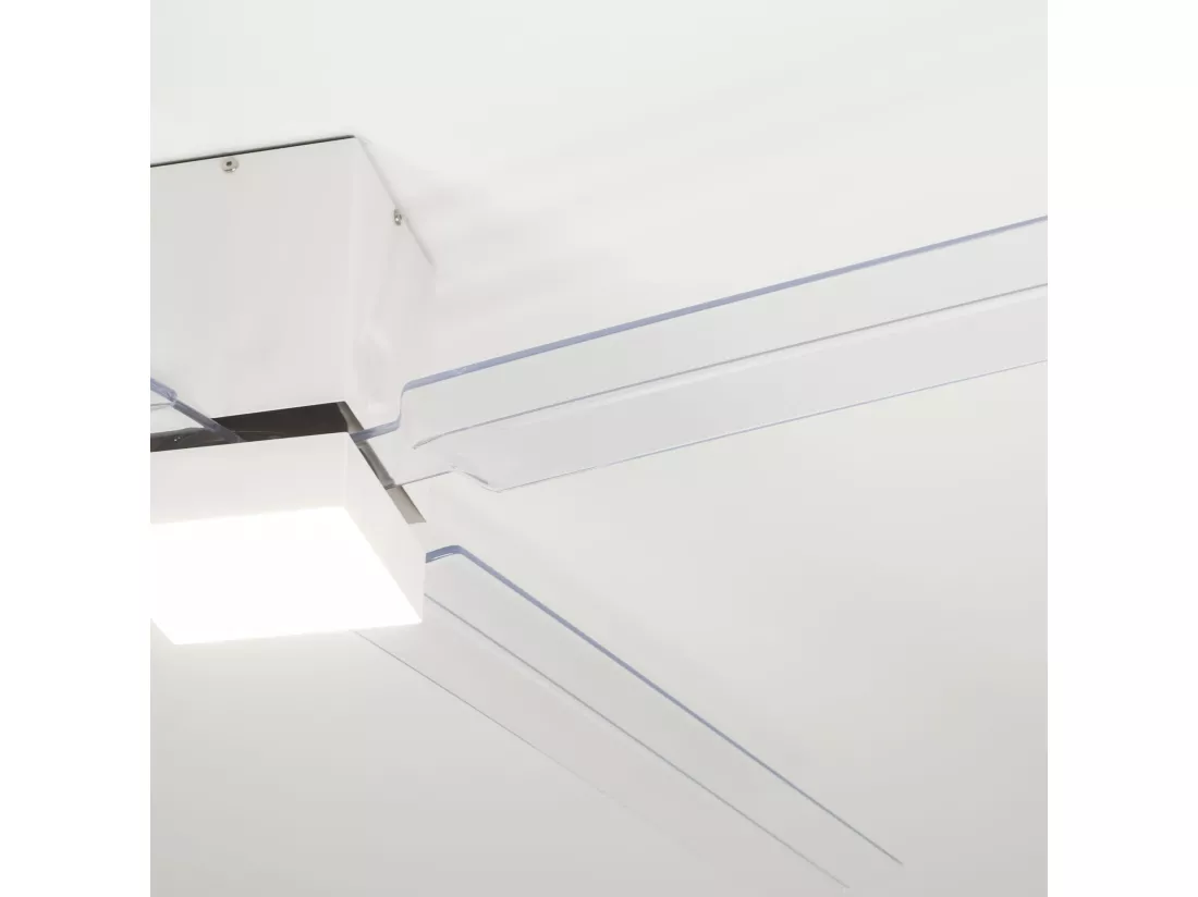 LEDS C4 Ventilateur du Plafond Ip20 Zonda Led 19.2W Blanc Chaud - 3000K On-Off Blanc Transparent