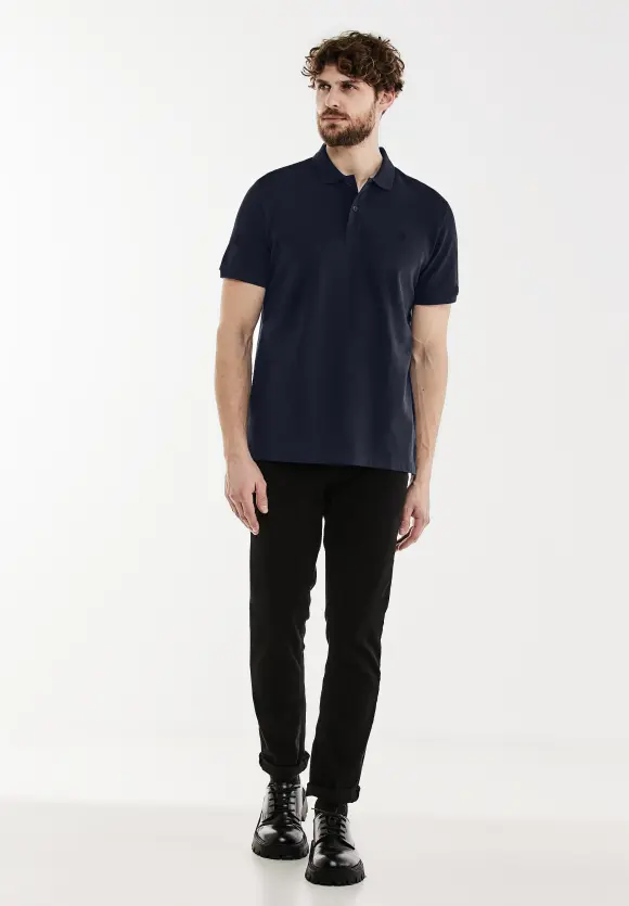 Piquée Poloshirt - eclipse blue