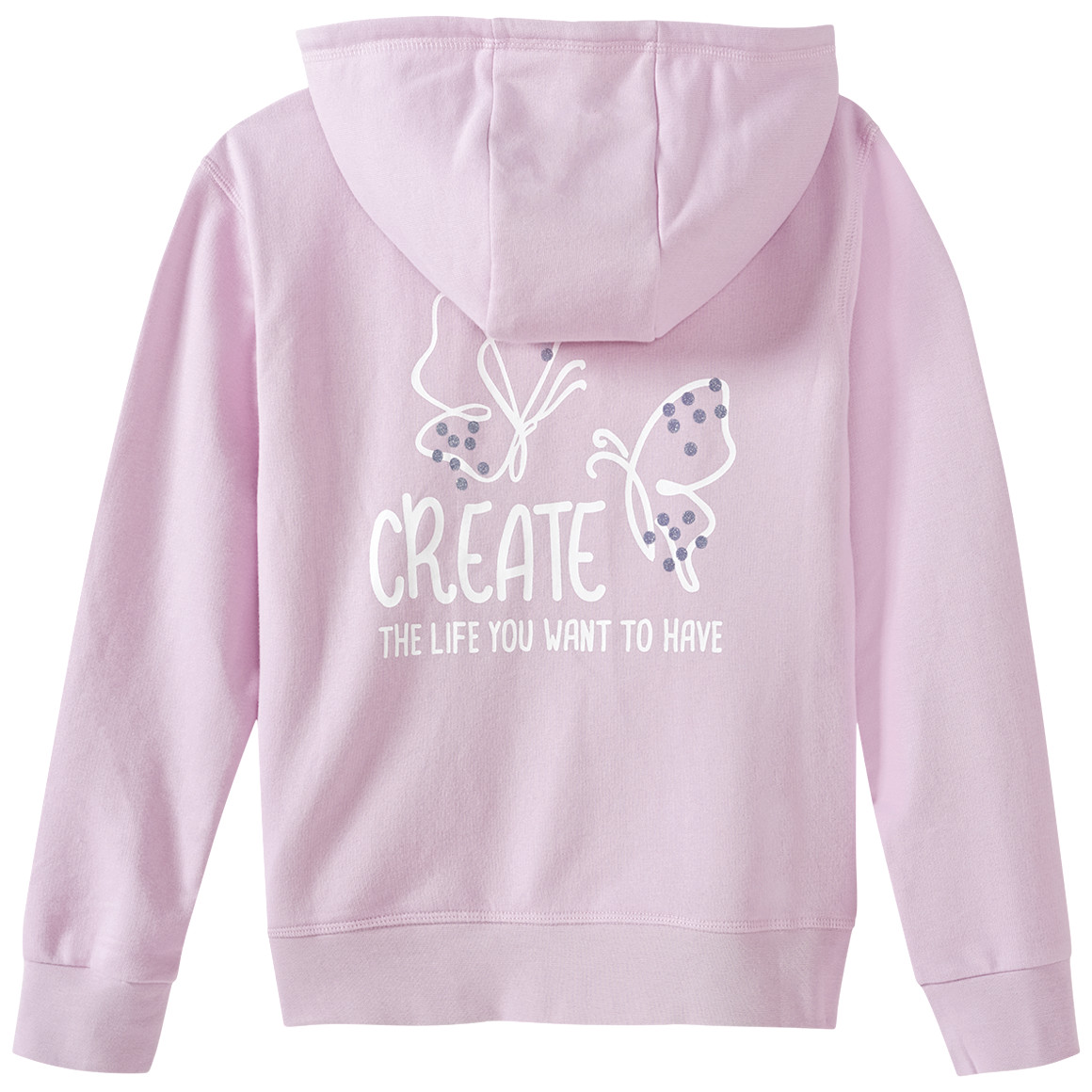 Yigga Mädchen Hoodie mit Rücken-Print rosa