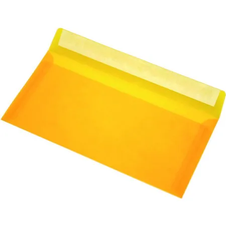 MAILmedia 10 Briefumschläge Din lang transparent sonnengelb