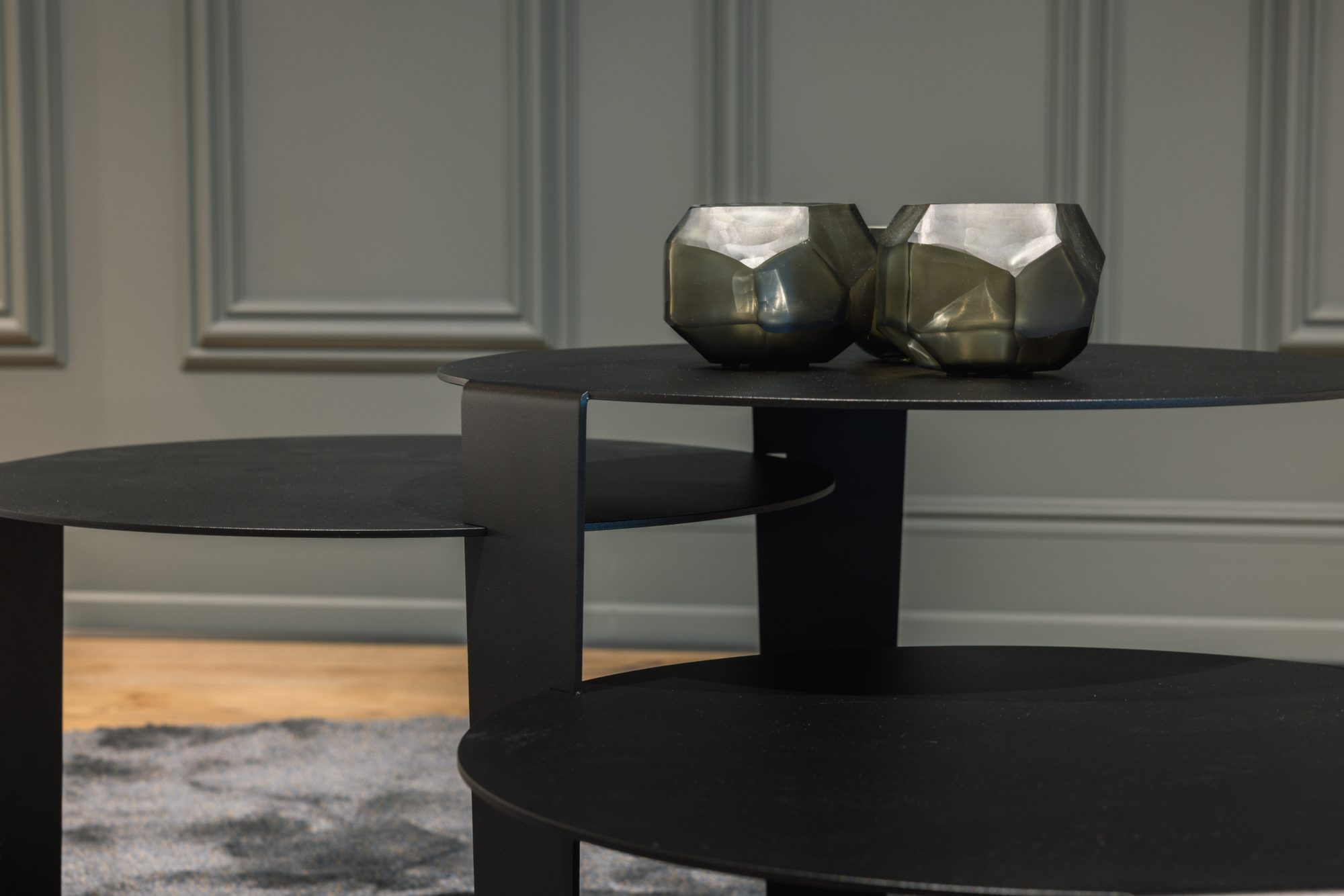 Salontafel Cascado Ø50 zwart - set van 3