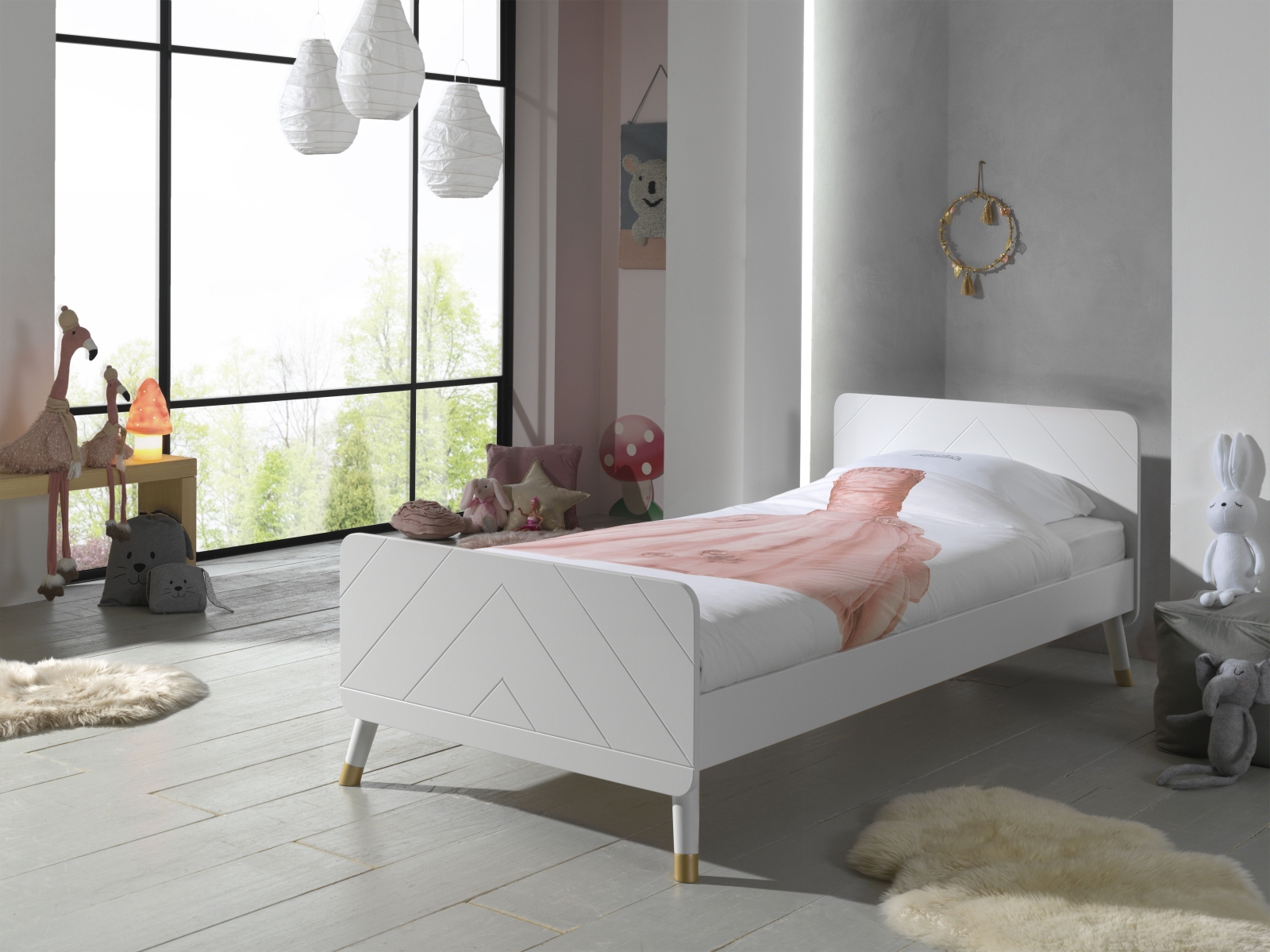 Einzelbett BILLY - weiß - 90x200 cm