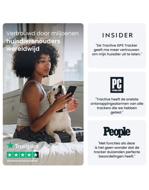 Tractive Gps Dog 4 Hondentracker En Activiteitenmonitor 17x71x28 mm - Hondenlocatievinder