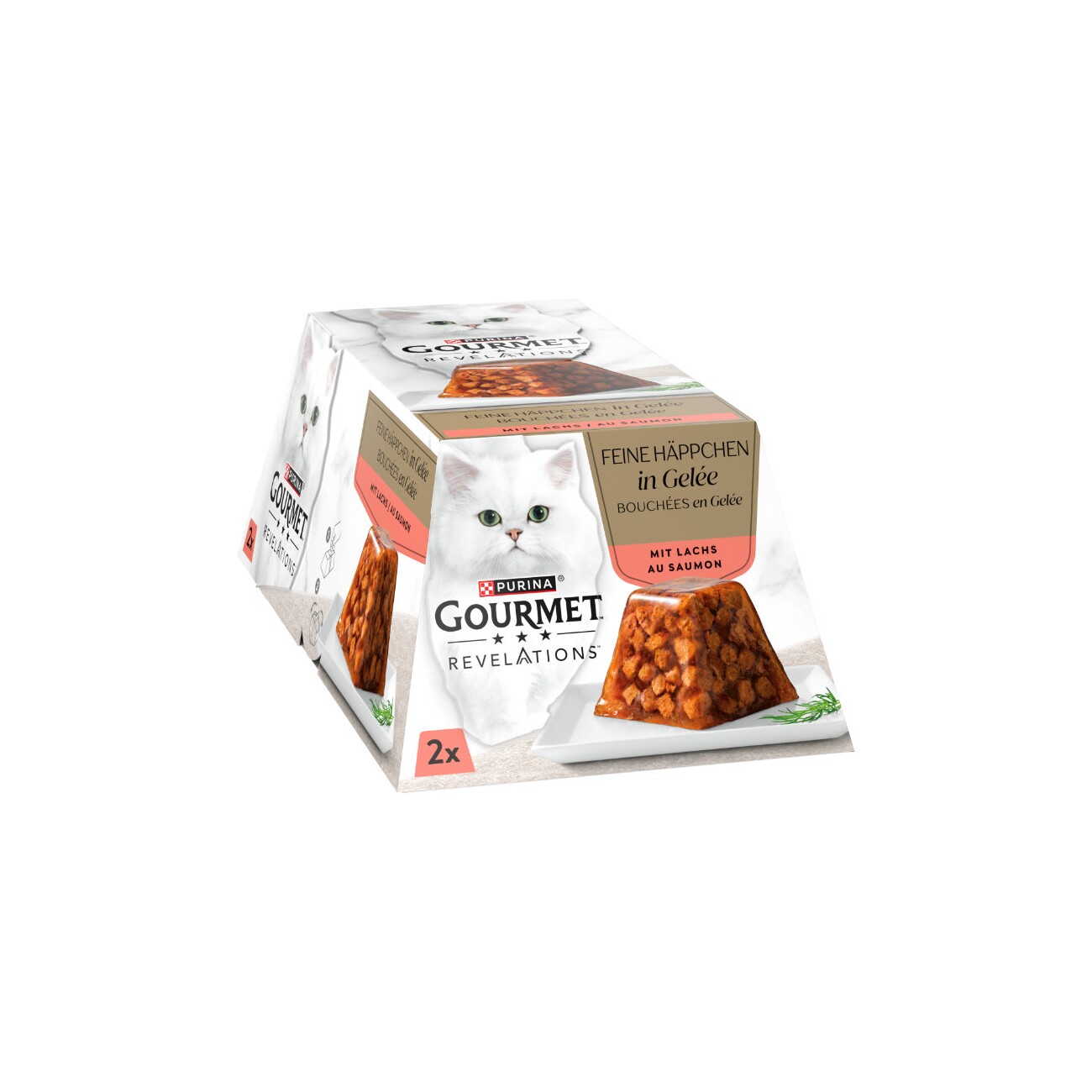 GOURMET Nassfutter Katze, Adult, Revelations, in Gelee, Lachs 24x57 g
