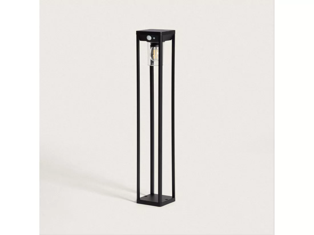 Balise Extérieure sur Pied Solaire 2W 60cm Aluminium avec Détecteur de Mouvement Devah Noir