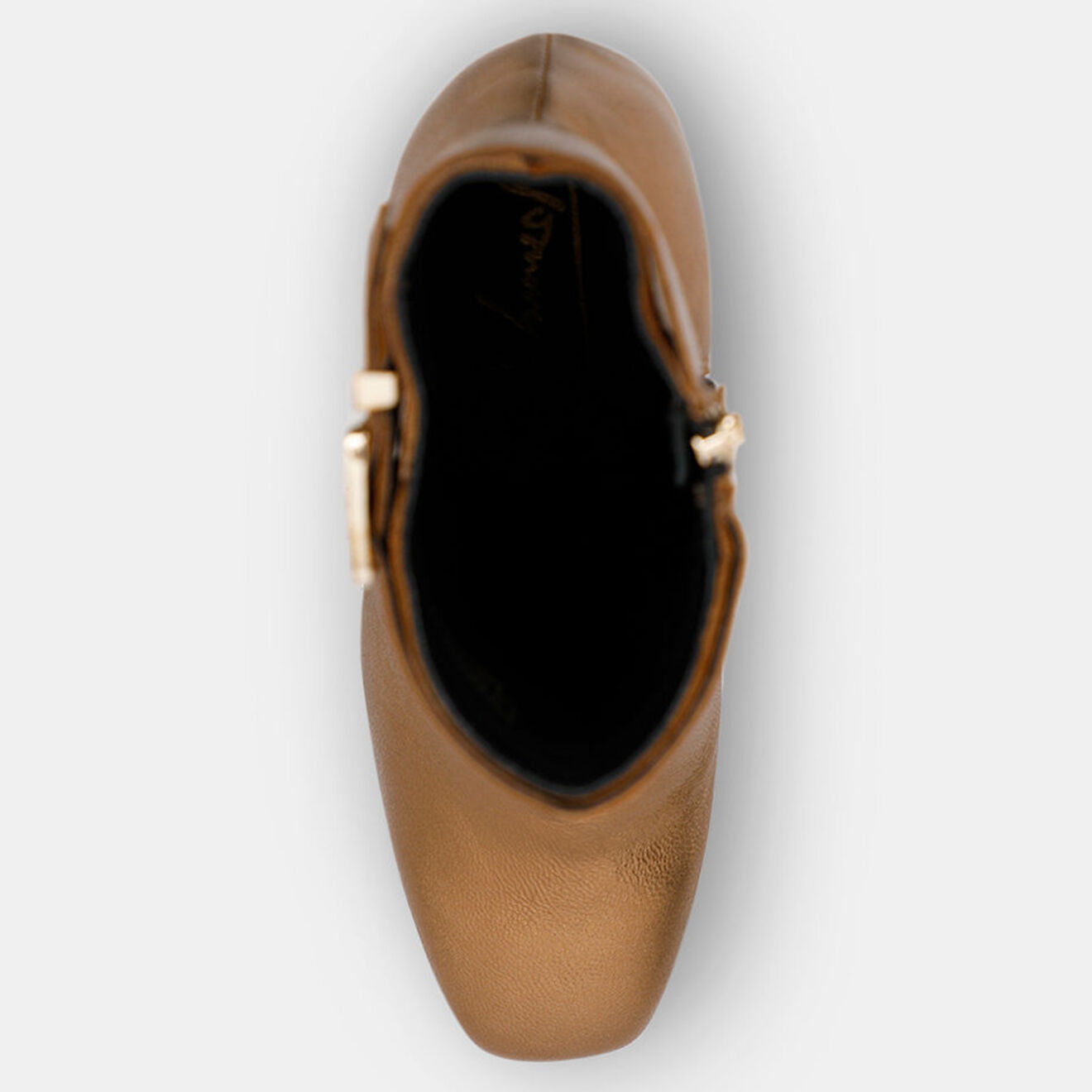 Tommy Hilfiger Bottines en Cuir à talon métallisées dorées - Talon 9 cm