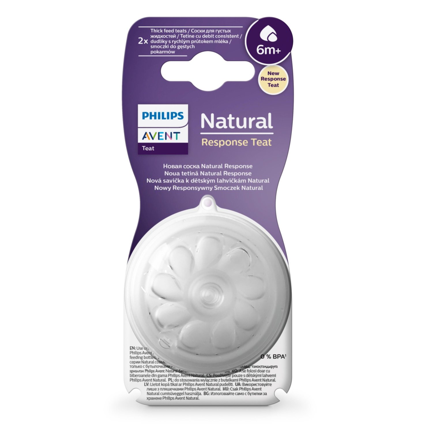 Philips Avent Natural Response Sauger Grösse 6 6m+ Dickflüssige Nahrung