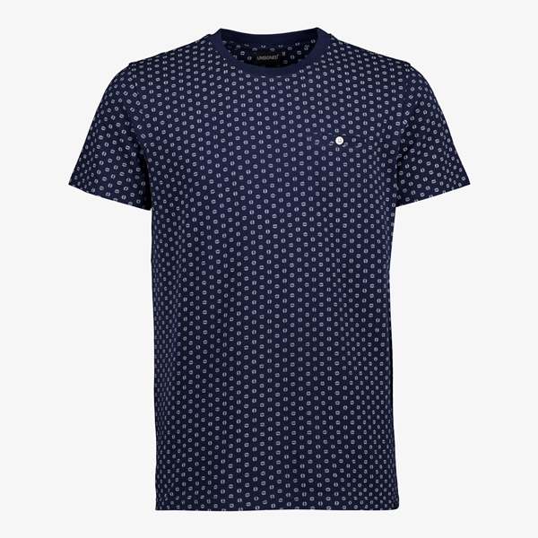 Unsigned heren T-shirt blauw met print