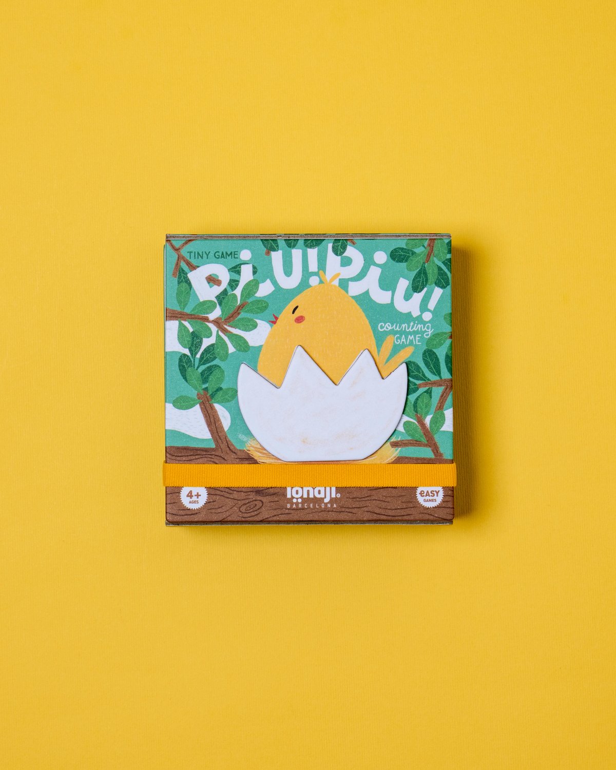 Brettspill Barn 4år+, Pocket size – Lagspill “Bygg trær og hjelp små kyllinger ut i verden” | Piu Piu Tiny Game