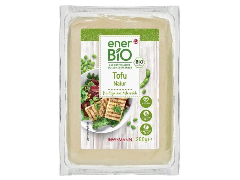 enerBIO Tofu Natur 200 g Vegane und universell einsetzbare Kochzutat