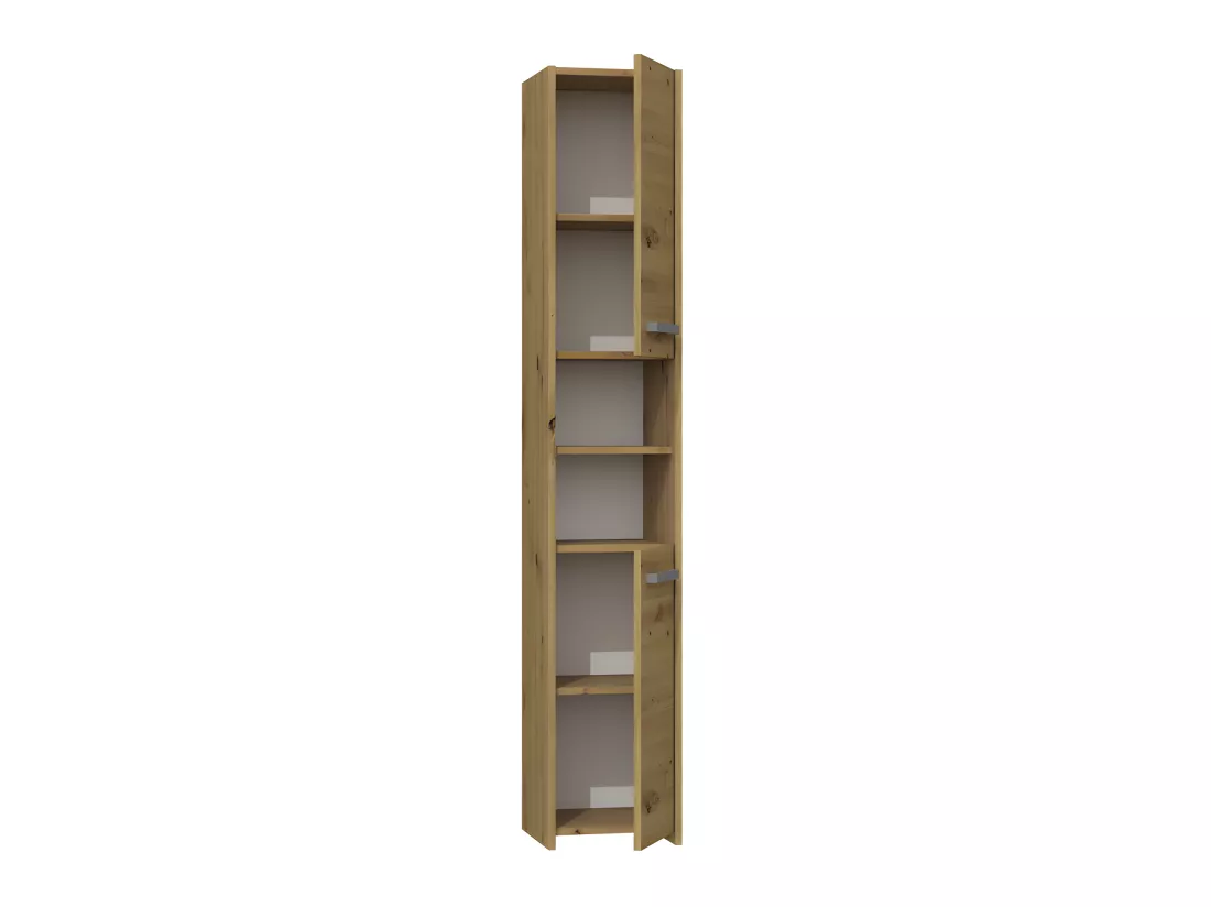 PISA - Armoire de salle de bains - 170x30x30 cm - Meuble de rangement salle de bains toilette - Meuble colonne - Aspect bois