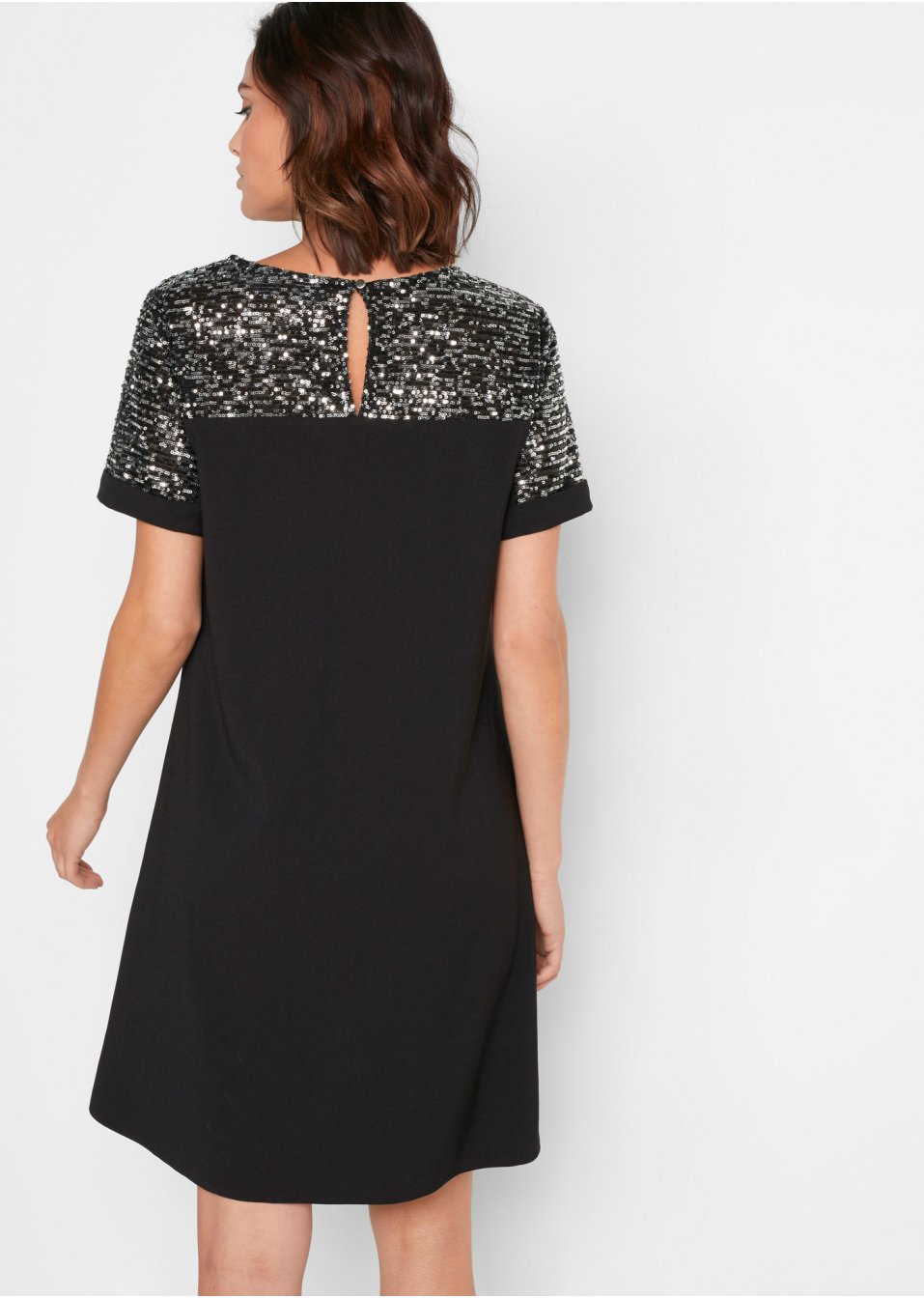 Robe à empiècement en paillettes