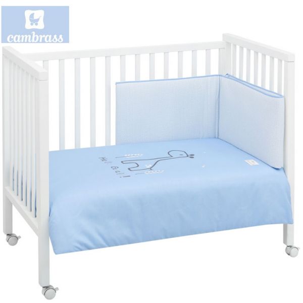 Cambrass Conjunto Colcha 2 Peças Girafa Azul 60x120 cm