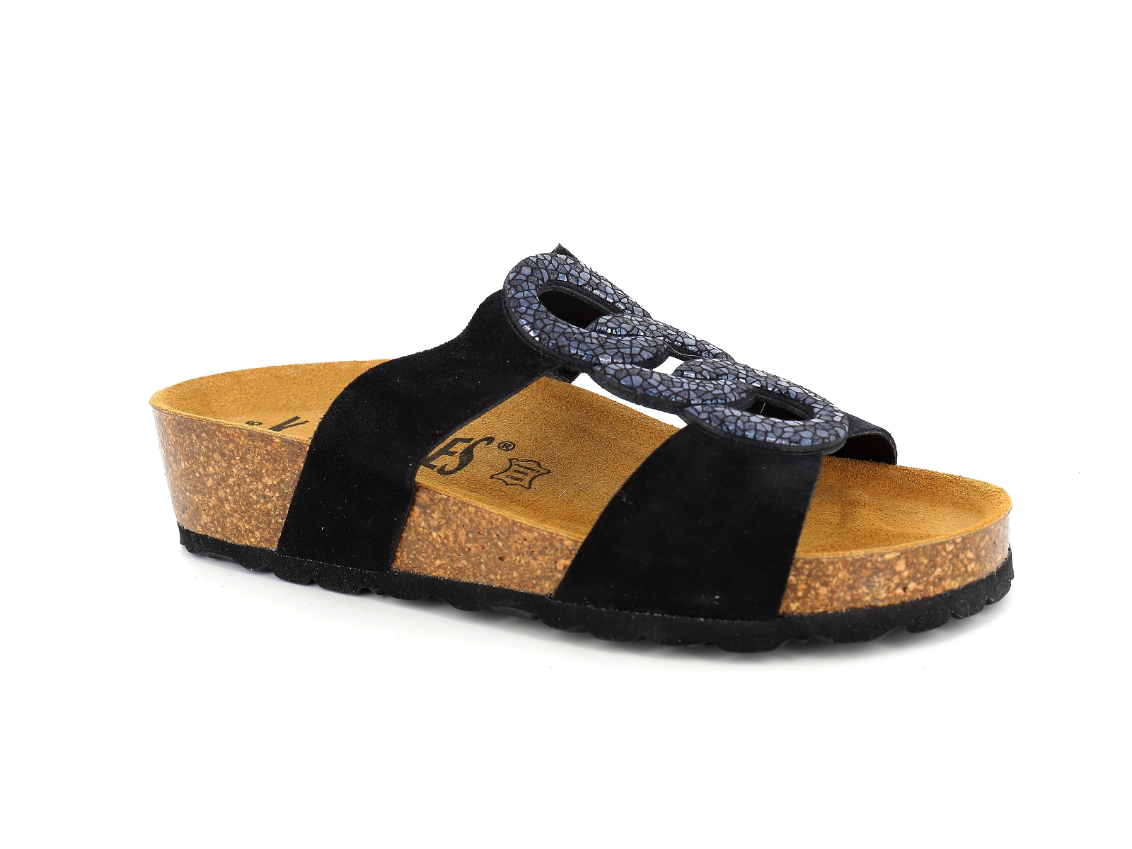 K. daques-GUALBA Cuir Velours Noir