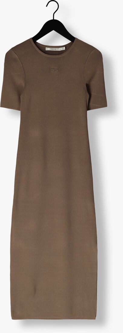 GESTUZ taupe gestuz midi jurk brielle