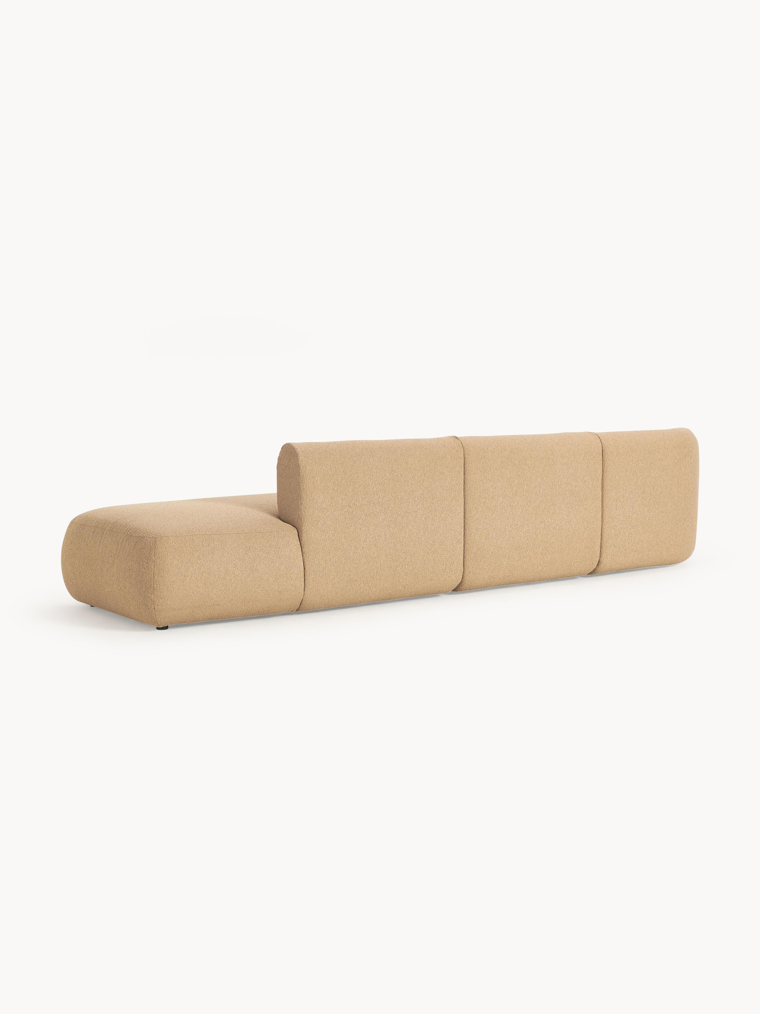 Modulaire XL chaise longue Sofia van bouclé stof