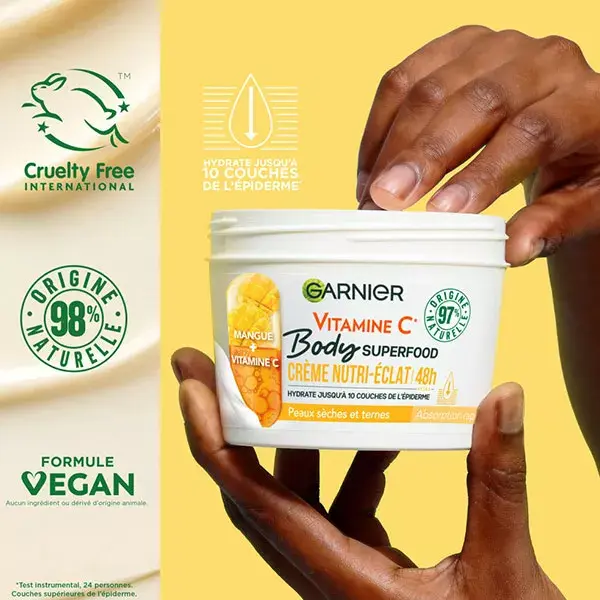 Creme Garnier Body Superfood Nutri-Radiance Manga e Vitamina C 380ml