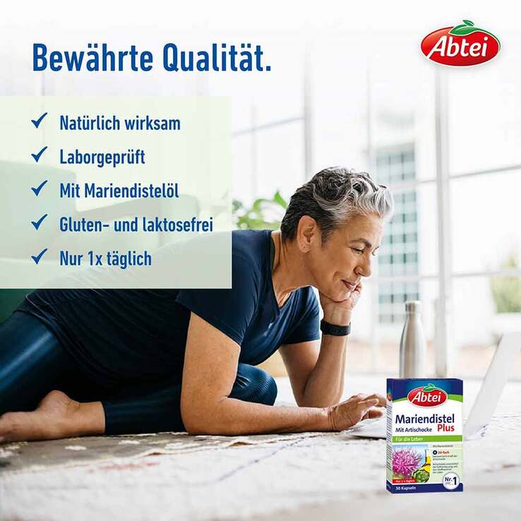 Abtei Mariendistel Plus Kapseln mit Artischocke , 30 St