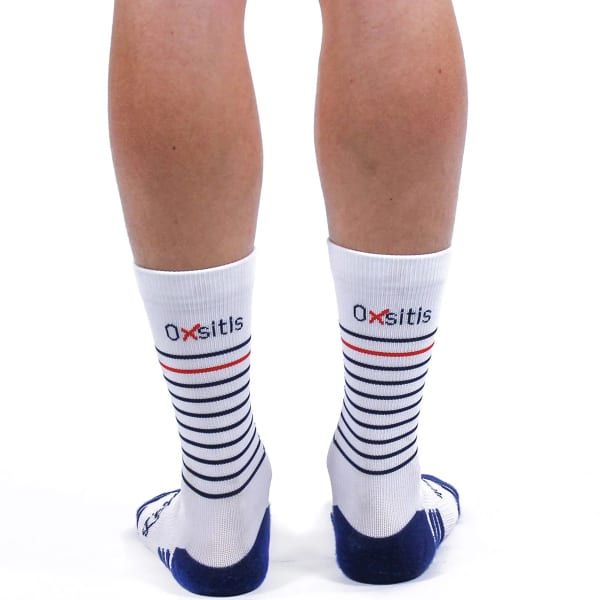 Manchon de compression OXSITIS SOCKS BBR BLANC BLEU ROUGE