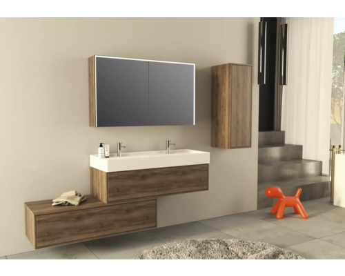 Jungborn NOVE hoge kast, BxHxD 35 x 100 x 35 cm, frontkleur: mat notenhout, 55793