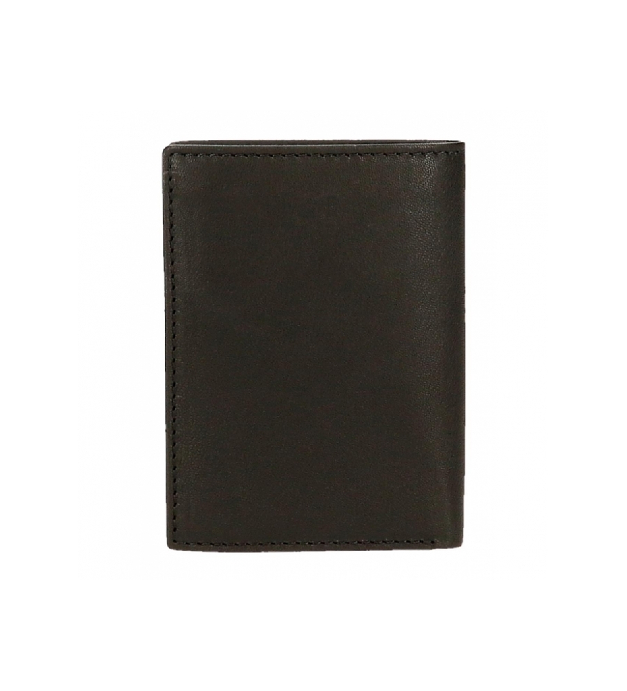 Carteira vertical Joumma Bags Adept Jim com porta-moedas, preta - 8,5 x 11,5 x 1 cm -