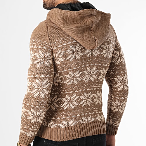Gilet Capuche 3001 Marron Beige
