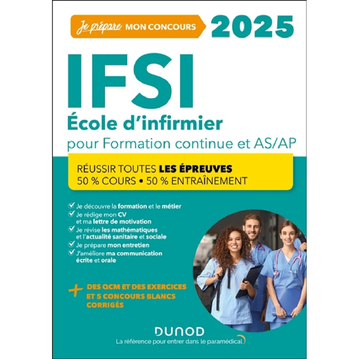 IFSI 2025 : école d'infirmier pour formation continue et AS-AP : réussir toutes les épreuves, 50 % cours, 50 % entraînement · Occasion