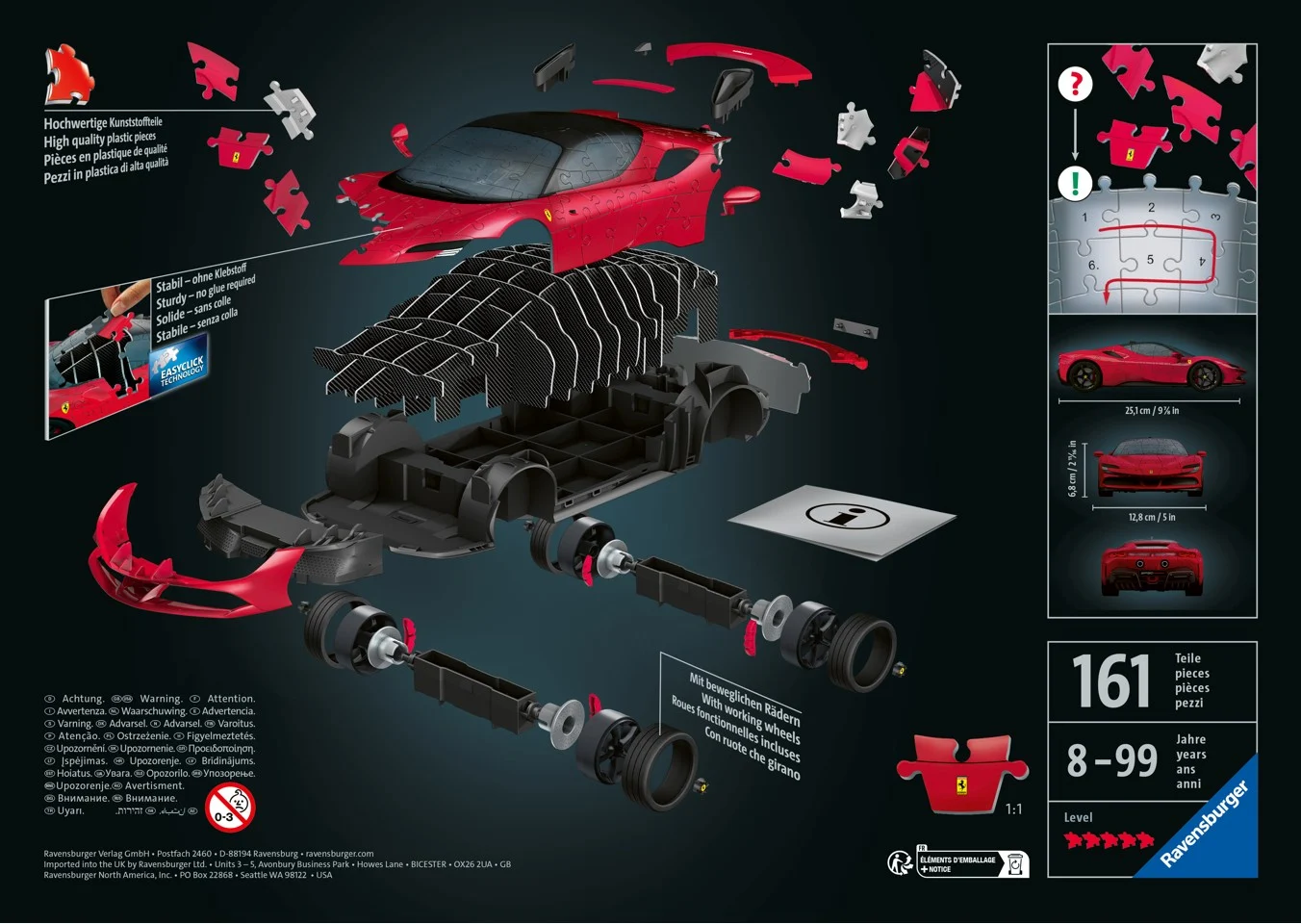 Ravensburger - 3D Puslespil Ferrari SF90 Stradale 108 brikker