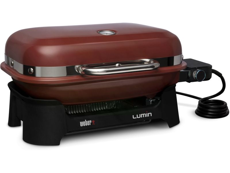 Weber Elektrogrill Lumin Compact, Rot Mobiler Elektrogrill