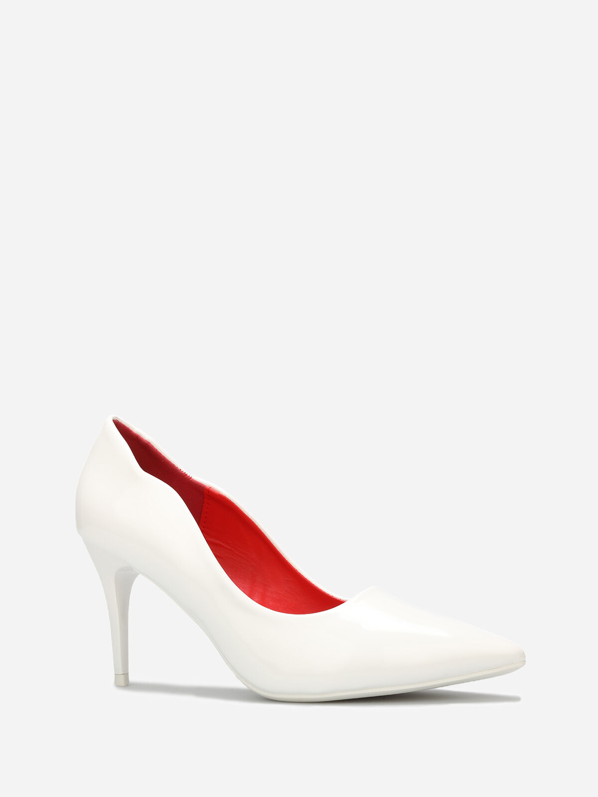 Escarpins pointus vernis- Blanc