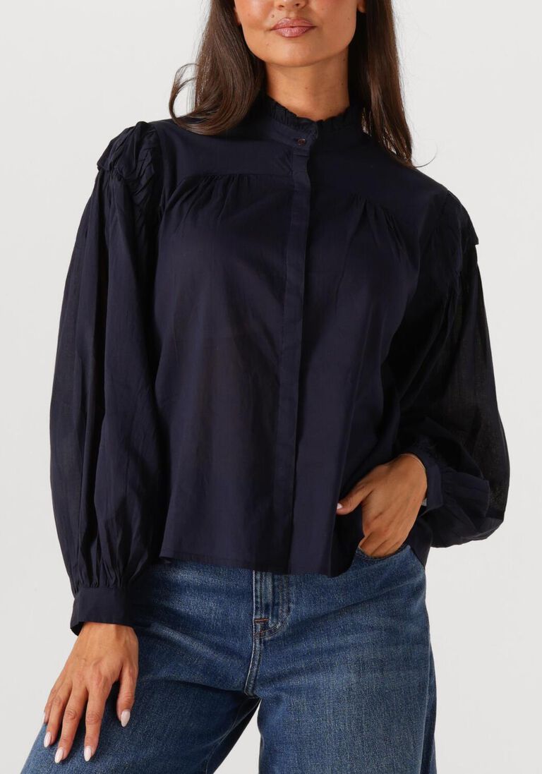 donkerblauwe antik batik blouses ange blouse