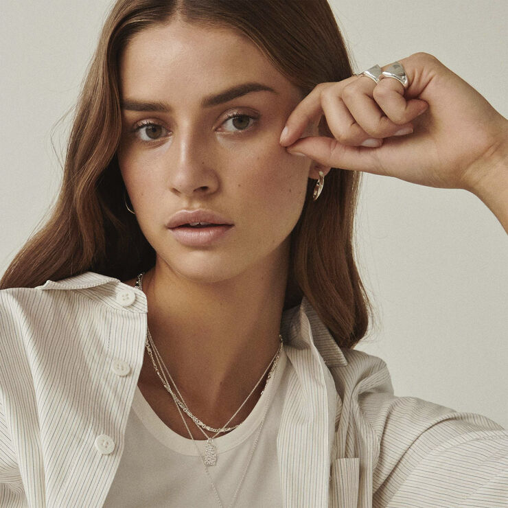 Camille Brinch Jewellery Small CB Choker Silver