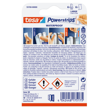 Tesa Powerstrips waterproof strips 6 stuks