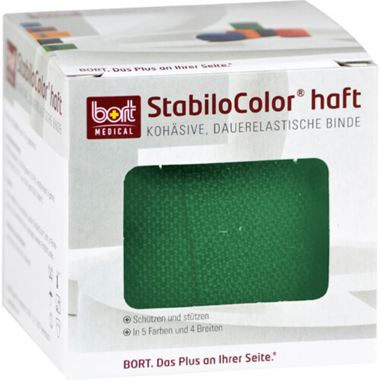 Bort Stabilocolor haft Binde 4cm grün, 1 St