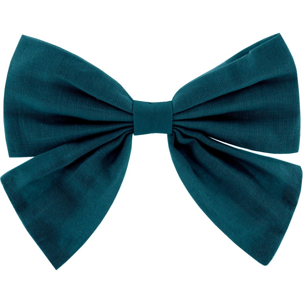 Barrette Noeud Papillon Bleu Vert