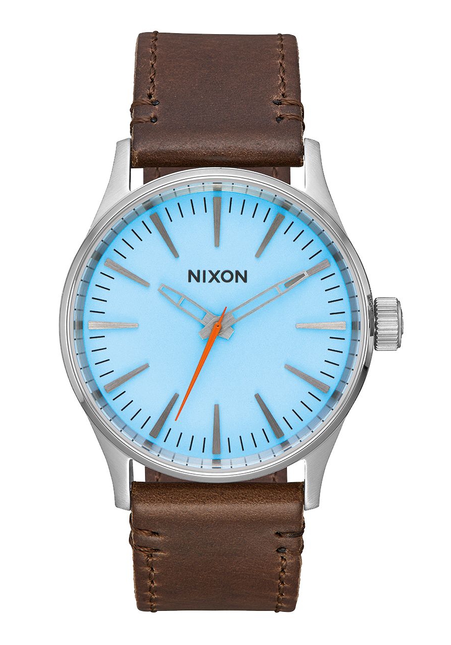 Nixon The Sentry 38 Leather Sky Blue / Taupe A3772547