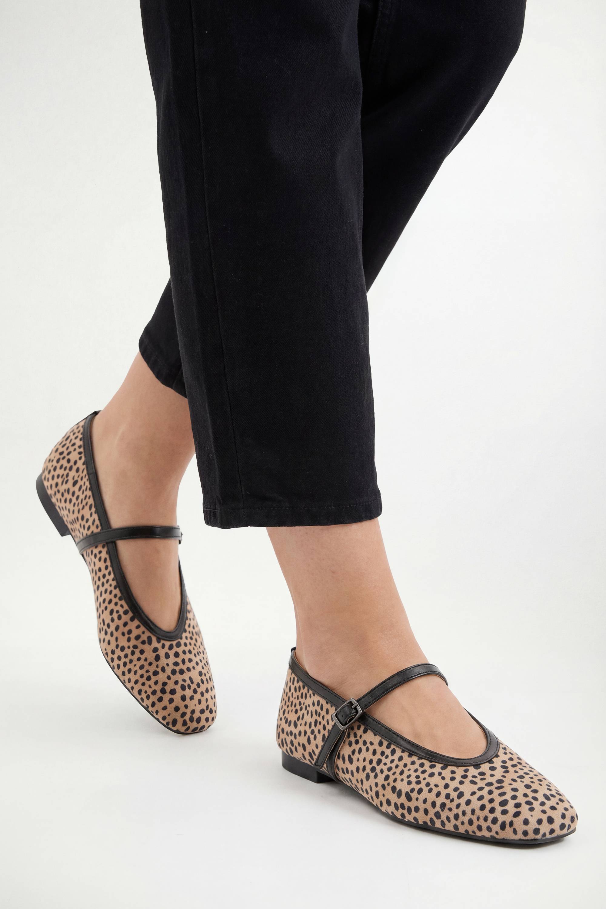 Wallis Ballerines Mary Jane Christina En Synthétique Imprimé Léopard
