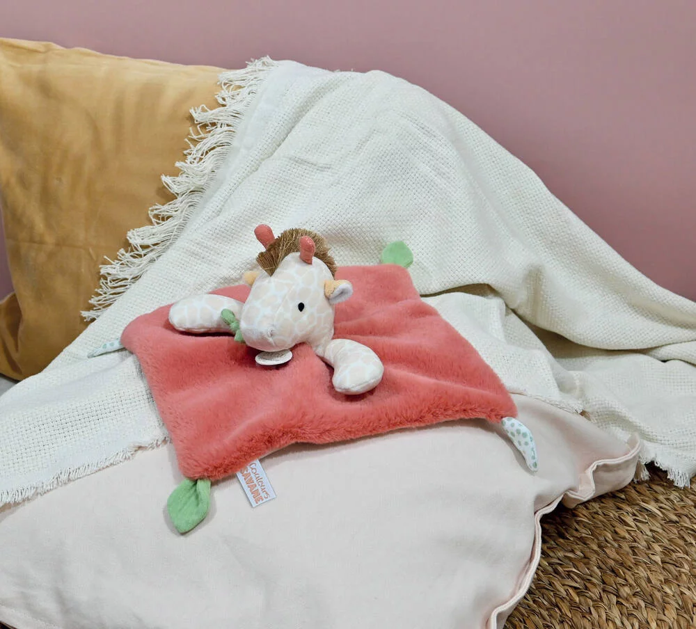 PELUCHE DOUDOU GIRAFE - COULEUR SAVANE - 25 CM